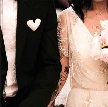 Alizée a publié une photo de son mariage avec Gregory Lyonnet