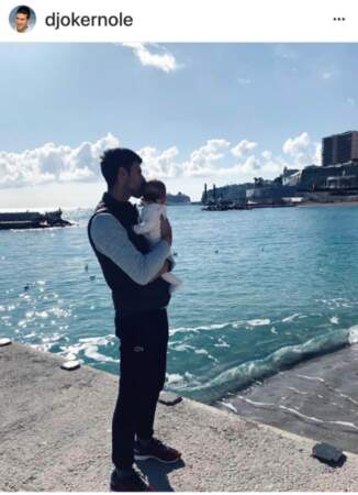 Novak Djokovic et sa fille Tara
