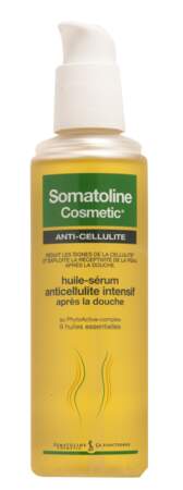 Une texture innovante : Huile-Sérum Anticellulite Intensif, Somatoline Cosmetics, 31,50 €**