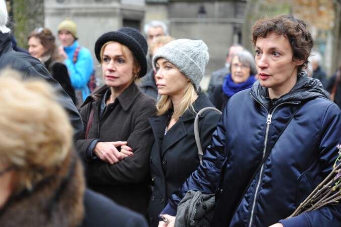 Sandrine Bonnaire, Emmanuelle Beart et Jeanne Balibar aux obsèques De Jacques Rivette - Paris