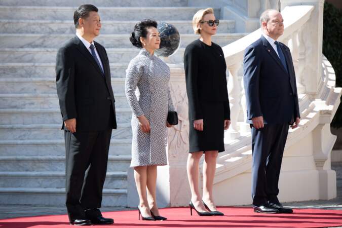 C'était la 1ère fois que que le prince Albert et la princesse Charlène accueillaient le président chinois à Monaco