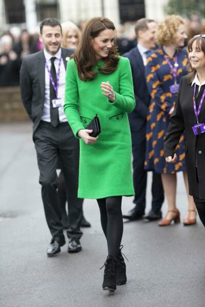 Kate Middleton a fait sensation en robe verte flashy de la marque Eponyne London