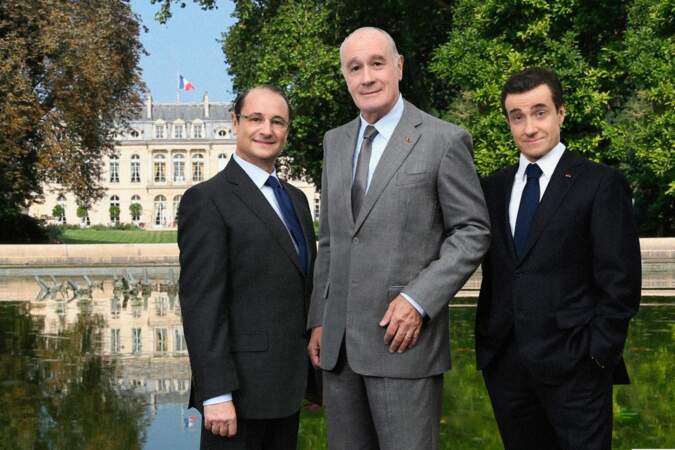 Patrick Braoudé en François Hollande, Bernard Le Coq en Jacques Chirac Thierry Frémont en Nicolas Sarkozy, en 2013