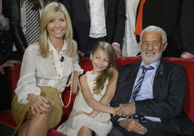 Jean-Paul Belmondo, Natty, et leur fille Stella, en 2013
