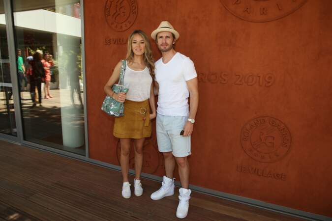 Elodie Fontan et Philippe Lacheau ont posé en amoureux pour les photographes présents à Roland Garros