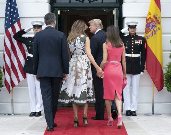 Tout de suite, Letizia et Melania Trump affichaient une belle complicité