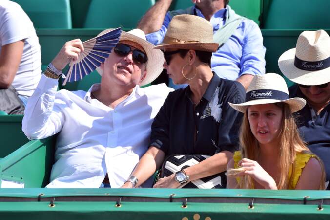 Cristina Cordula et son compagnon Frédéric Cassin assistent à la victoire de N. Djokovic au tournoi de Monte Carlo