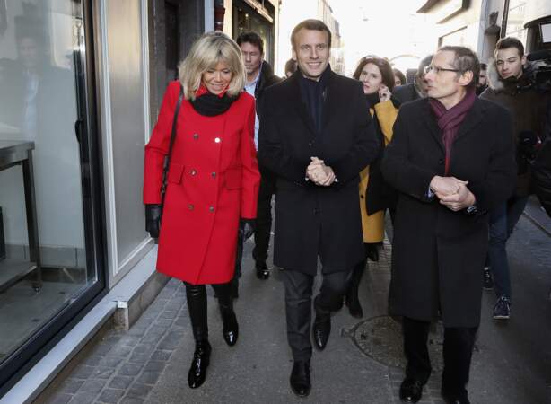 Emmanuel Macron et Brigitte Macron inséparables 
