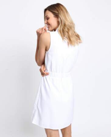 Découvrez cette robe blanche sans manches signée Pimkie pour 25,99 €