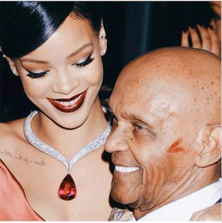 Rihanna et Lionel, son grand-père