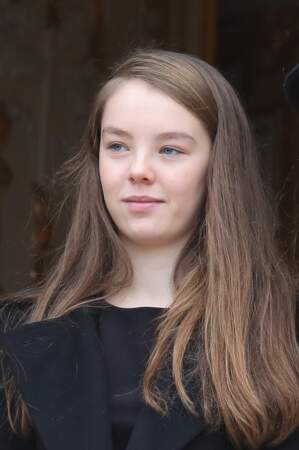 Alexandra de Hanovre au balcon du palais princier lors de la fête nationale monégasque le 19 novembre 2013