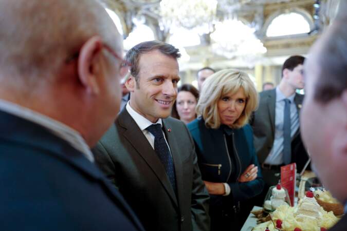 Brigitte et Emmanuel Macron ont reçu les métiers de bouche au palais de l'Élysée ce 1er mai