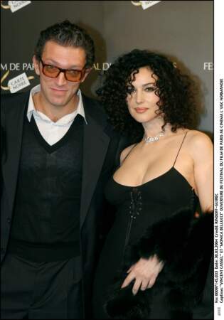 Monica Bellucci et Vincent Cassel à l'ouverture du festival du film de Paris en 2004