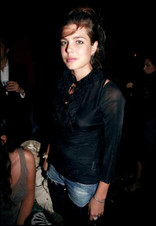 Charlotte Casiraghi au défilé de Mode Miu Miu, collection prêt à porter Printemps/été 2007, à Paris.