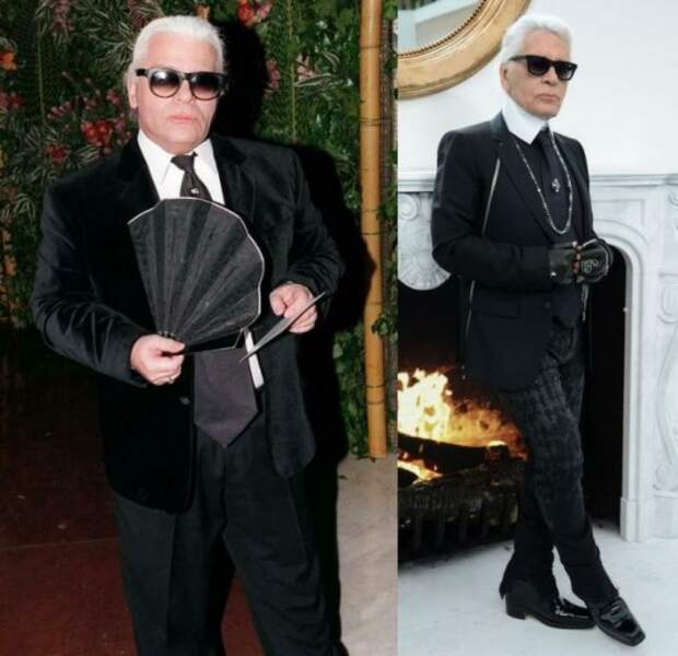 Karl Lagerfeld avant/après 