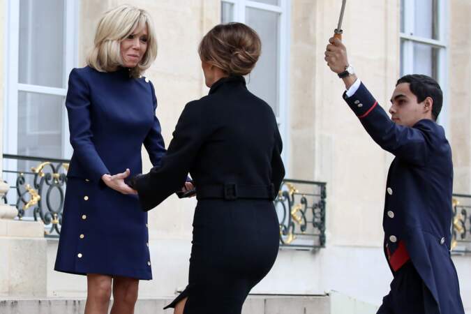 Brigitte Macron et Melania Trump à l'Elysée le samedi 10 novembre 2018