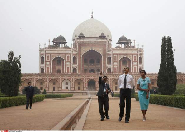 Le couple Obama en Inde en 2010
