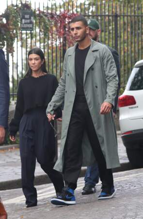 Kourtney Kardashian et compagnon Younes Bendjima à Paris le 30 septembre 2017