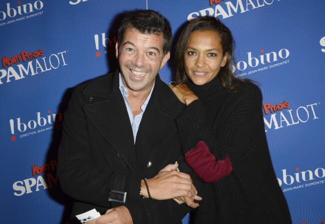 Stéphane Plaza et Karine Le Marchand à la générale du Spectacle "Spamalot" à Bobino à Paris le 3 octobre 2013