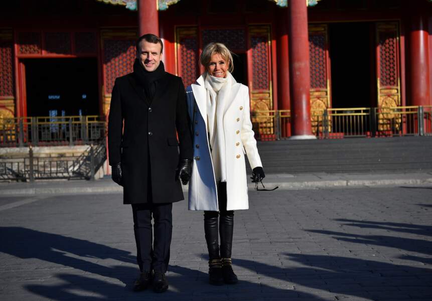 Le couple présidentiel visite la cité interdite, en Chine