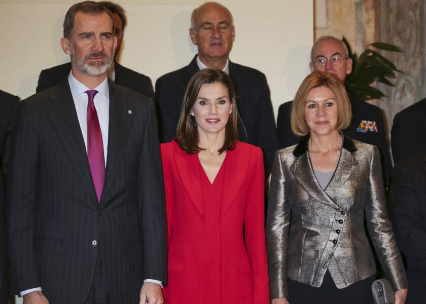 Le roi Felipe d'Espagne et la reine Letizia  très chic le 22 mars 2018