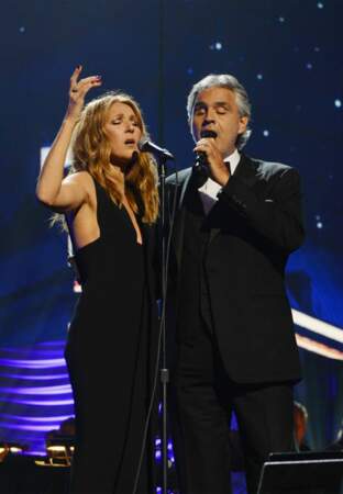 Celine Dion et Andrea Bocceli sur scène