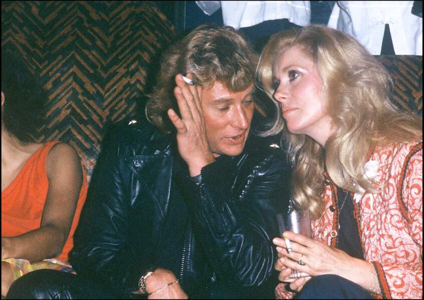 Johnny Hallyday et Catherine Deneuve, en 1980.