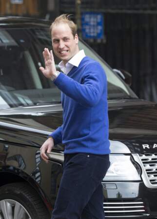 Le prince William en mai 2015 lors de la naissance de la princesse Charlotte.