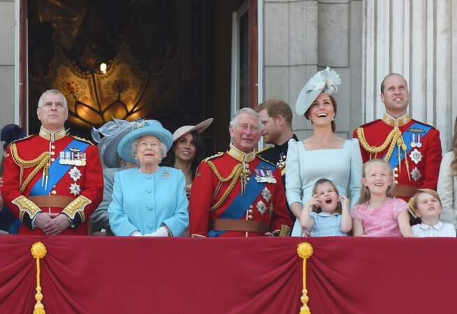 La famille royale réunie pour la parade Trooping the colour