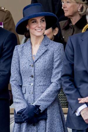 Kate Middleton à l'inauguration du monument aux soldats tombés en Irak et en Afghanistan, le 9 mars 2017 à Londres