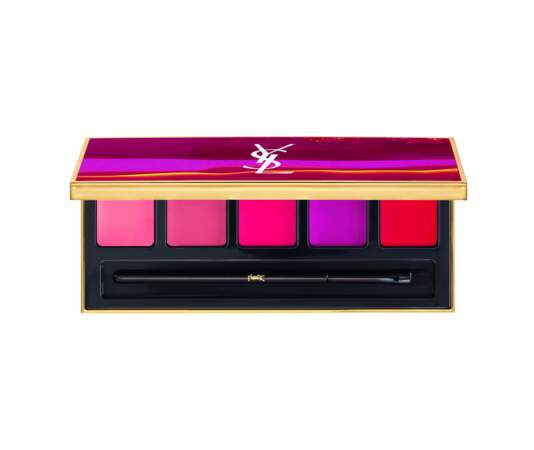 Lip Palette Collector, palette de 5 rouges à lèvres dotée d’un grand miroir, Yves Saint Laurent Beauté, 96€