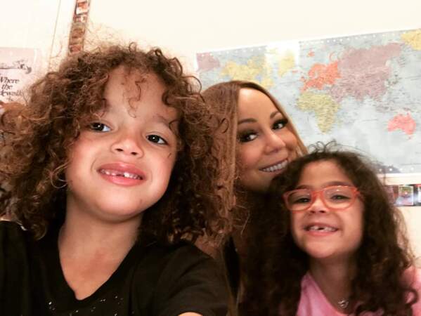 Mariah Carey, à l'école avec ses enfants Moroccan et Monroe