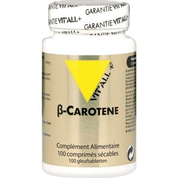 Vitall+ bêta-carotène 8000 UI - 100 comprimés, 15,90€