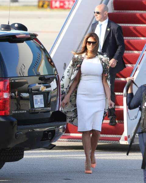 Melania Trump sublime dans sa robe fourreau