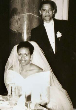 Barack et Michelle le jour de leur mariage, Chicago, le 18 octobre 2012