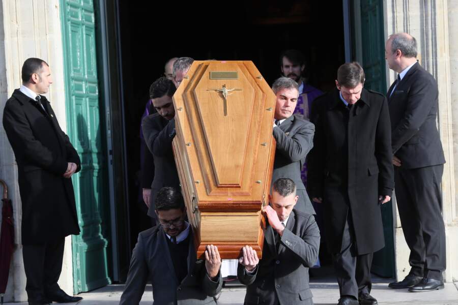 Sorties des obsèques de Andrée Sarkozy, mère de Nicolas Sarkozy, dite Dadue