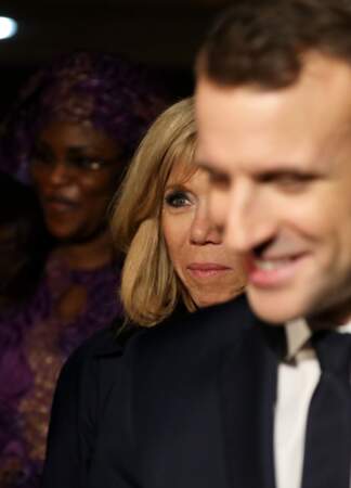 Le président Emmanuel Macron et la Première Dame, à Dakar, Sénégal, le 1er février 2018.