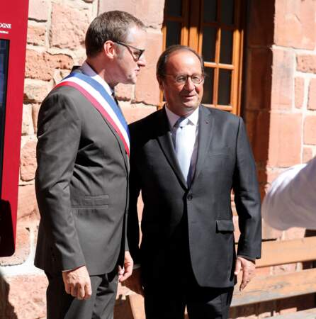François Hollande au Mariage de Thomas Hollande et Émilie Broussouloux à Meyssac le 8 septembre 2018