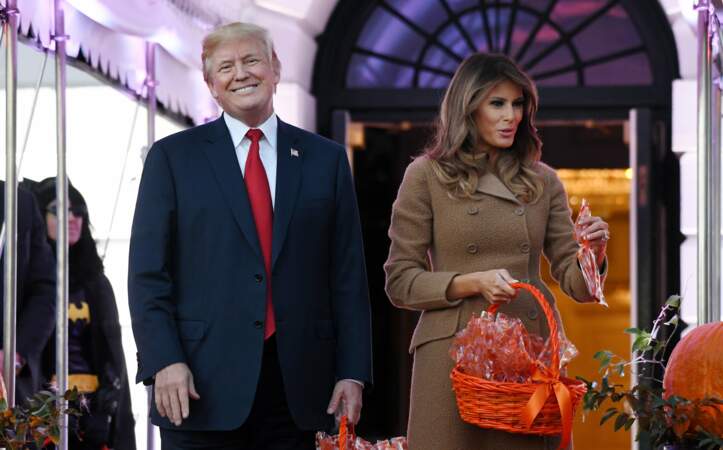 Melania et Donald Trump ont fêté Halloween avec les enfants