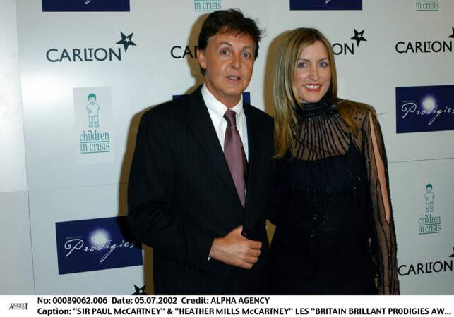Paul McCartney et Heather Mills, mariés de 2002 à 2008. Elle a empoché 30 millions d'euros.
