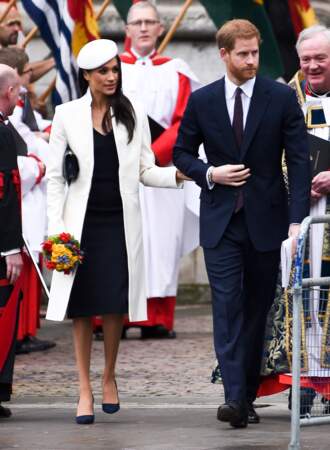 Harry et Meghan lors de la cérémonie du Commonwealth en l'abbaye Westminster à Londres, le 12 mars 2018