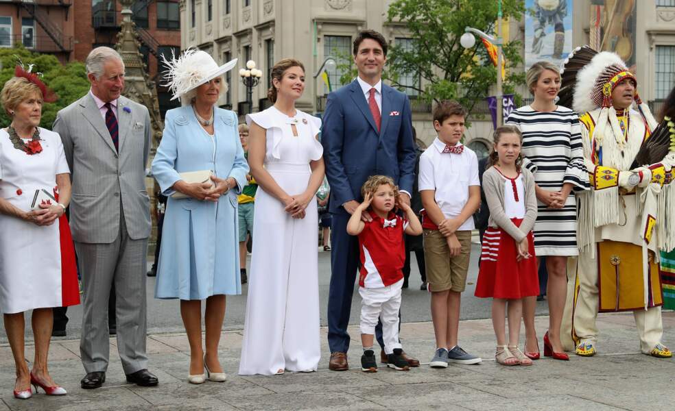 Hadrien Trudeau habillé aux couleurs du Canada pour célébrer les 150 ans de son pays