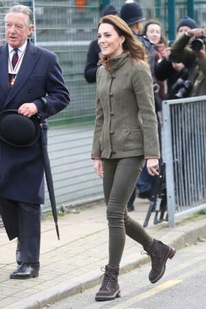 Kate Middleton arrivant à la King Henry's Walk, dans le quartier londonien d'Islington, le 15 janvier 2019