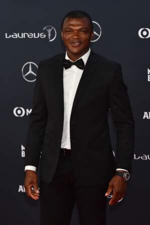 Marcel Desailly lors du photocall des Laureus World Sports Awards à Monaco le 27 février 2018.