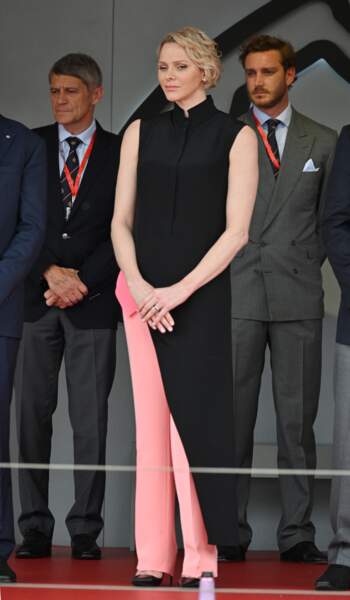 La princesse Charlene de Monaco élégante dans une tenue signée Akris comme souvent
