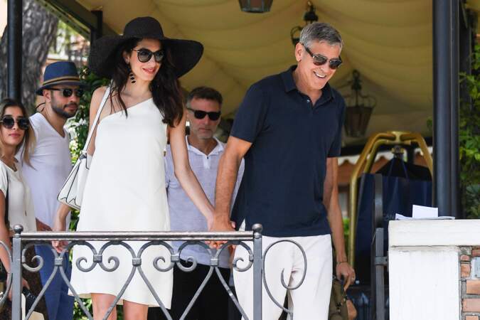Amal et George Clooney sont apparus très complices lors de cette journée