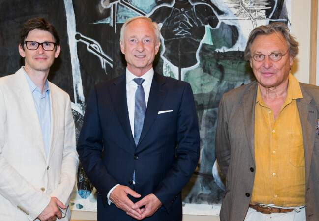Guillaume Garouste,Lutz Betghe (président de la Fondation et du Prix Montblanc de la Culture)et Gérard Garouste