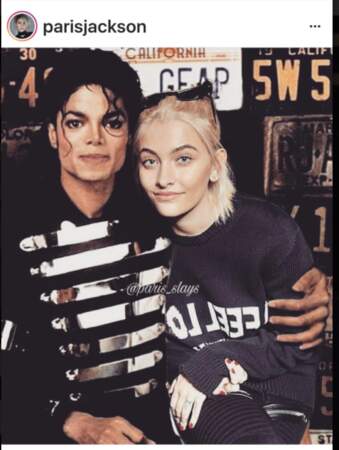 Paris Jackson, en photo montage aux côtés de son papa Michael Jackson