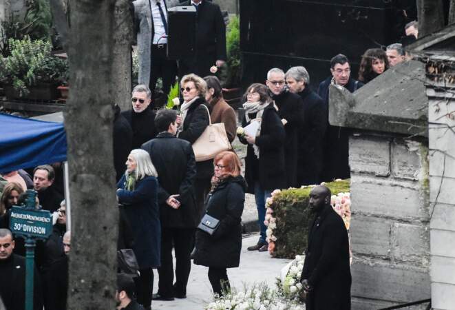 Jane Birkin aux obsèques de France Gall au cimetière de Montmartre à Paris le 12 janvier 2018