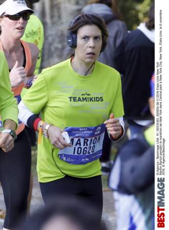 Marion Bartoli pendant le marathon de New York Le 6 Novembre